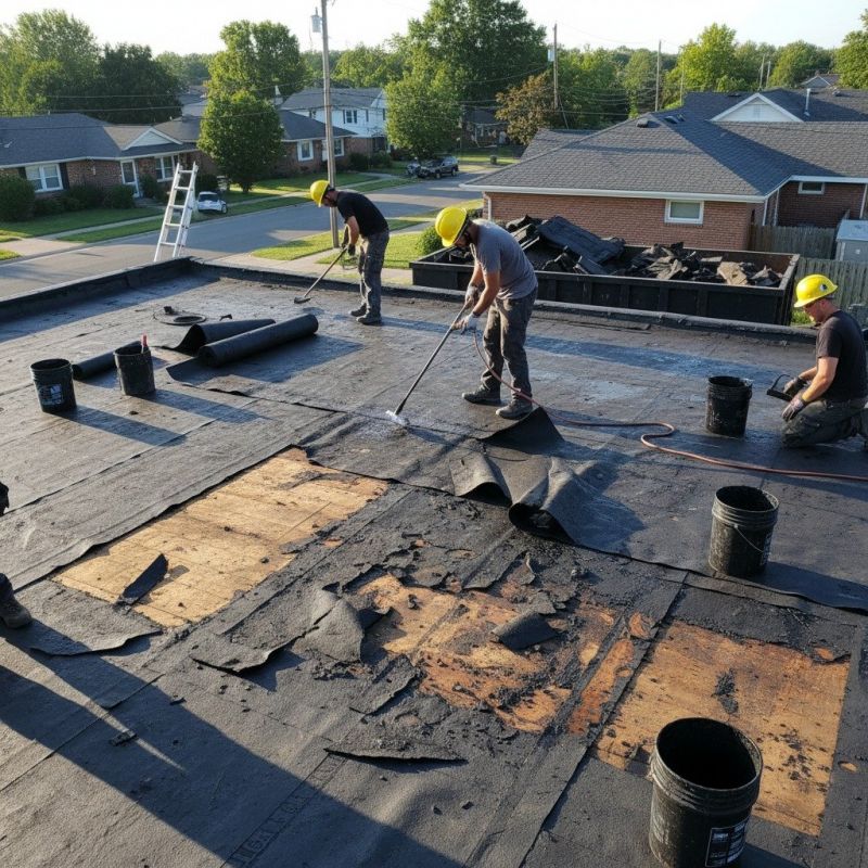 Rubber Roof Repair detail